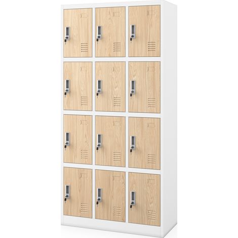 Casiers MARCIN, 900 x 1850 x 400 mm, Eco Design : blanc/chêne sonoma
