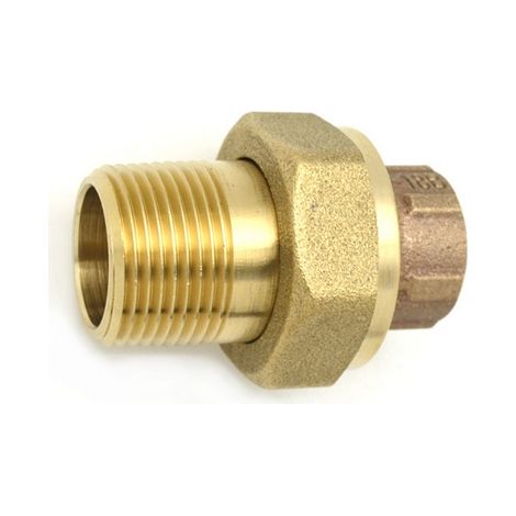 Bocchettone bronzo 3 pezzi  m.  a saldare 1" x 22