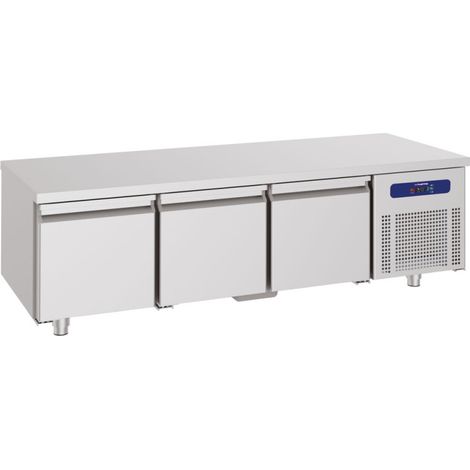 Soubassement réfrigéré avec 3 tiroirs 1/1 pour appareils de cuisson 900, l 1600 mm 1600x900x600 mm - VIRTUS