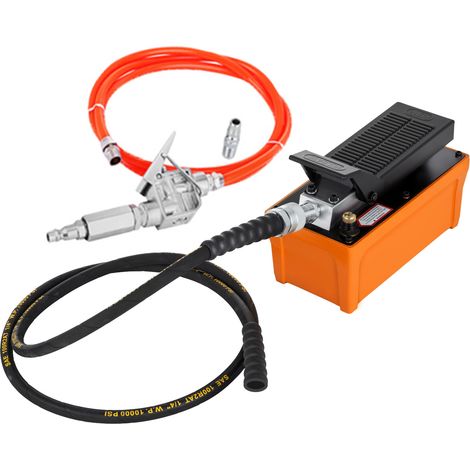 Mophorn 10000 PSI Hydraulische Luftfußpumpe mit Schlauch, fußbetriebene hydraulische Wagenheberpumpe für Ram-Zylinder, Hochleistungs-Hydraulikpumpe (1/5)