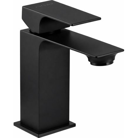 Mezclador de lavabo de latón negro mate con desagüe clic-clac Paini Venti V2YO211TCSR  Negro mate