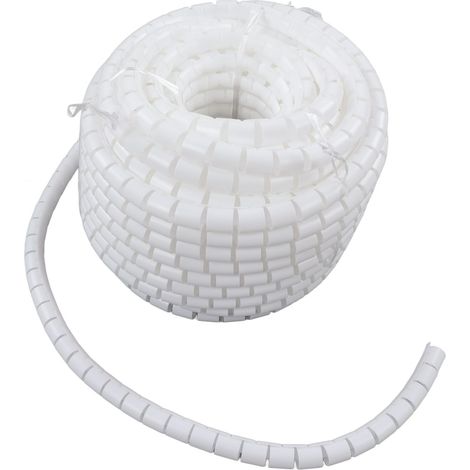 Enrouleur de câble flexible en spirale, gaine PE de protection pour fils électriques, blanc 32mm x 30 mètres (1/5)