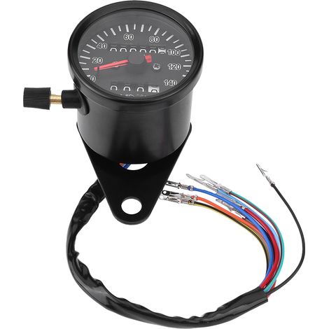 Jauge compteur kilométrique moto – 60mm – noir – indicateur