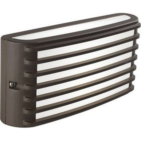 Applique Da Esterno Moderna Grid Alluminio E Termoplastica Caffè Led 10W 4000K (1/5)