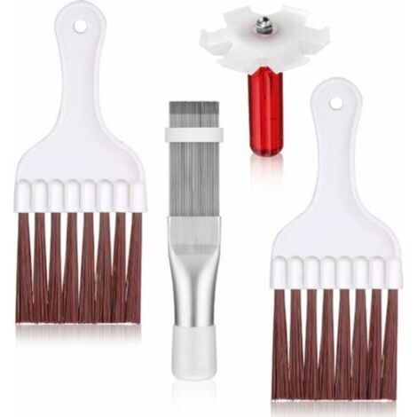 4 Pièces Peigne de Condenseur de Climatiseur Peigne de Climatiseur Peigne à Ailettes AC Peigne en Acier Inoxydable de Réfrigérateur, 3 Styles (1/5)