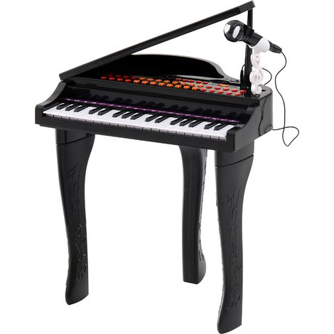 Piano électronique 37 touches multifonctions avec micro, haut-parleur, lumière LED pour enfants 3-6 ans