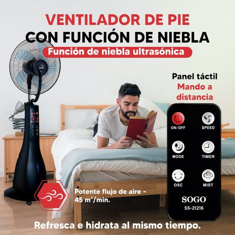 Ventilador Nebulizador 40cm SOGO SOG-8425490138002 Negro 90 W (1/5)