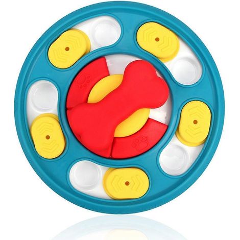 Distributeur de nourriture anti-étouffement, assiette à lécher pour chien bleue (1/5)