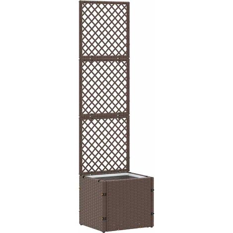 Jardinière,Bac à fleurs,Pot de fleurs Marron 35 x 30 x 135 cm Métal CFW43161 (1/5)