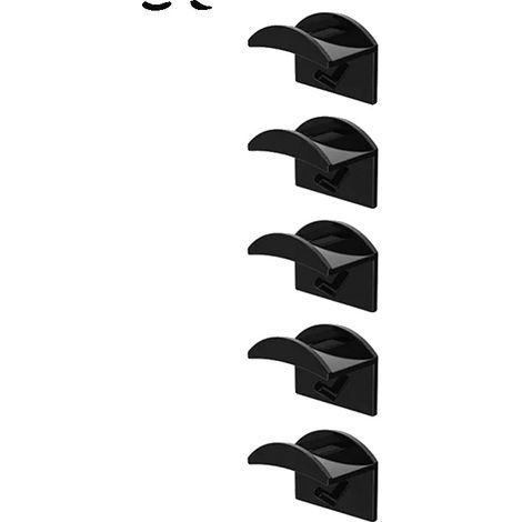 Hut Organizer, 5 Haken, Wandmontage, 5Stück schwarz, XL-b (1/2)