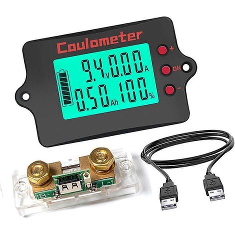 Ampèremètre, voltmètre et wattmètre à affichage numérique LCD, adapté à un usage domestique et industriel, livré avec un câble de données de 2 mètres. (1/5)