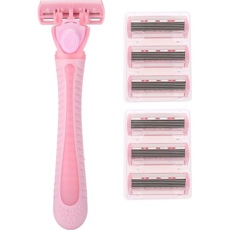 Rasoir manuel pour femme à 6 lames et 6 couches, avec 1 manche. (1/5)
