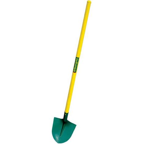 Leborgne – Pelle ronde en acier trempé 27cm – Manche compositube 117cm en polyamide renforcé – Pour terre, gravier et sable