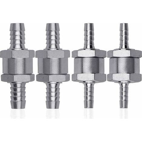 4 Pcs Clapet Anti-retour Gasoil en Alliage d\'aluminium, 6/8/10/12mm Clapet de Carburant avec Flche pour Essence Diesel Voiture Bateau Moto (1/5)