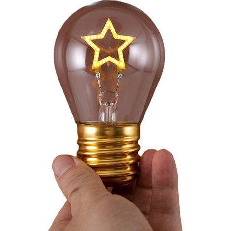 Lampe de bureau rechargeable, lampe USB en forme d'étoile alimentée par piles, lampe de bureau décorative sans fil en forme d'étoile alimentée par piles et lampe LED à ampoule Edison (1/5)
