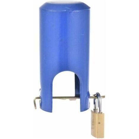 Couvercle de protection antivol - En fer métallique de qualité supérieure - Multifonction - Pour extérieur, jardin, cuisine blue (1/5)