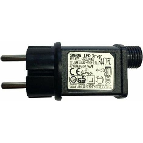 RHG Transformateur Guirlande LED 24V 9W IP44 - Noir -