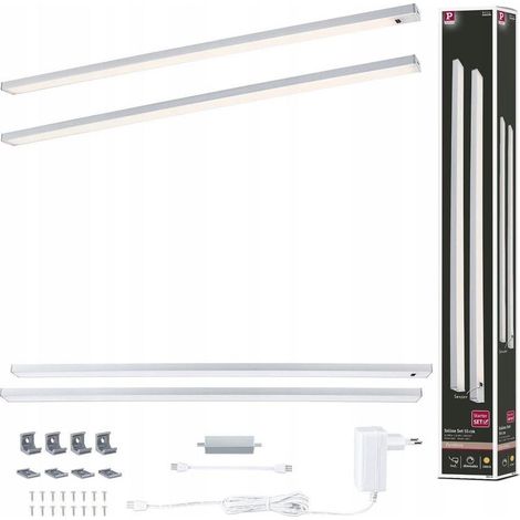 Éclairage sous-meubles Chrome mat 550x26mm (1/3)