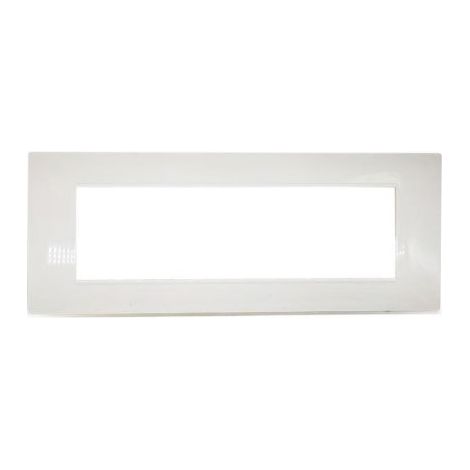 Mapam Placca bianca 7 posti tecnopolimero compatibile Vimar Plana - GEM 6007-01
