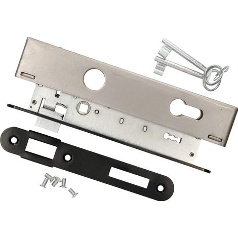 serrure à mortaiser BB 90/22 avec contre-plaque de boîtier de serrure galvanisée serrure de chambre universelle gauche/droite serrure de sécurité intérieure/extérieure (1/5)