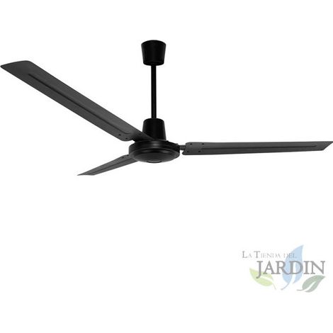 Ventilador de techo negro Orbegozo CF107142 con mando a distancia de pared  3 aspas metÃ¡licas (1/3)