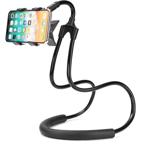 Support de téléphone cou paresseux flexible - Universel - Noir (1/4)