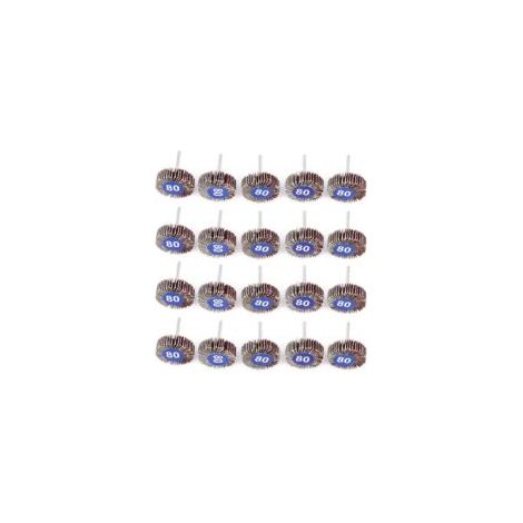 Lamellenschleifscheiben, 20-teiliges Set (32 x 10 x 3,2 mm) für elektrische Rotationswerkzeuge – Crezuo (1/5)