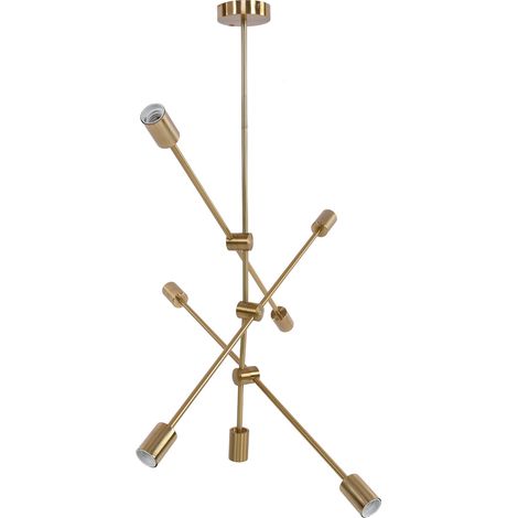 Pendelleuchte mit 6 Leuchten, geometrischem Design, einzigartiges Aussehen, stabil, robust und langlebig, 110–220 V (1/5)