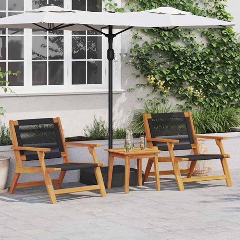 Outdoortisch-Set Braun Massives Akazienholz vidaXL