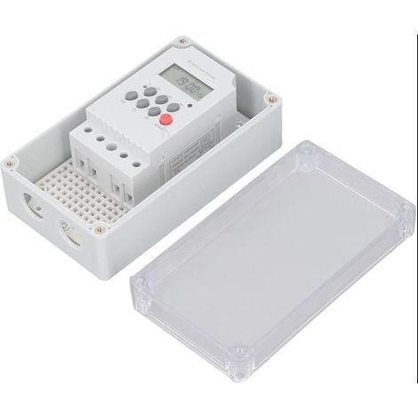 Minuterie de Pompe de Piscine Boîte de Minuterie Numérique Programmable 7 Jours Interrupteur Marche/Arrêt 20A Chauffe-Eau Pompe Spa (1/5)