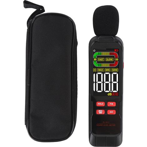 Sound Level Meter Portable Noise Decibel Measuring A C Weighted Switching for Home Construction Sites LCD Backlight