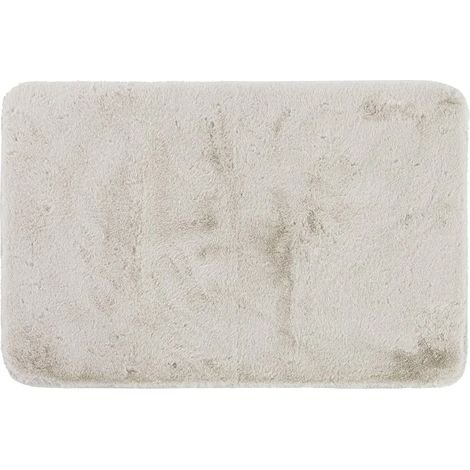 Tappeto doccia ecru 45x75 cm in poliestere antiscivolo (1/3)