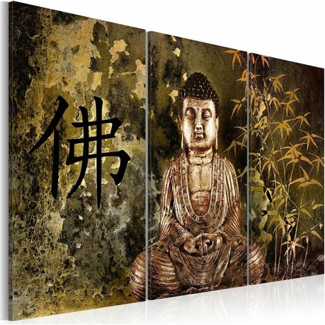 Tableau statue de bouddha - 90 x 60 cm (1/4)