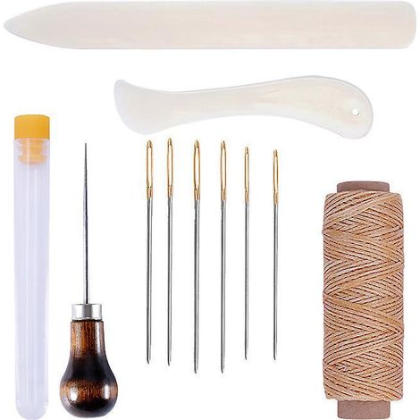cuir Outils Kit Dequantit Voir Le Graphique Rparation  La Main Artisanat Cuir Fil Cir 8 Couleur Avec Aiguilles  Coudre Ciseaux Ruban  Mesurer Pour (1/5)