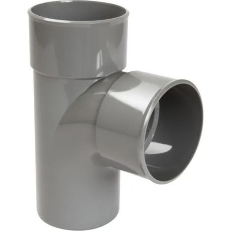 Nicoll – Té PVC 90° réduit MF 75/50/75 – Raccord d'évacuation pour systèmes d'eaux usées – Dimensions 75 mm femelle, 50 mm mâle