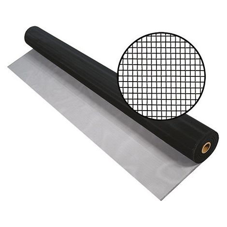 Mosquitera AluBlack Phifer RT30 fibra de vidrio 100 cm rollo 30 m negra