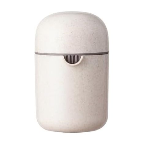 Extracteur de jus portable 8,1 x 14 cm - Petit extracteur de jus manuel - Paille de blé - Beige - Taille unique (1/3)