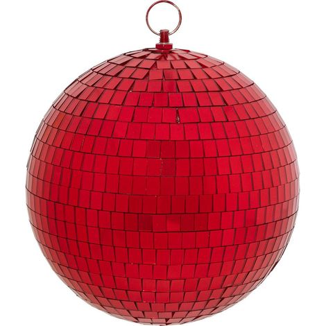 Palla da discoteca in vetro d.20cm rosso - Feeric lights & christmas