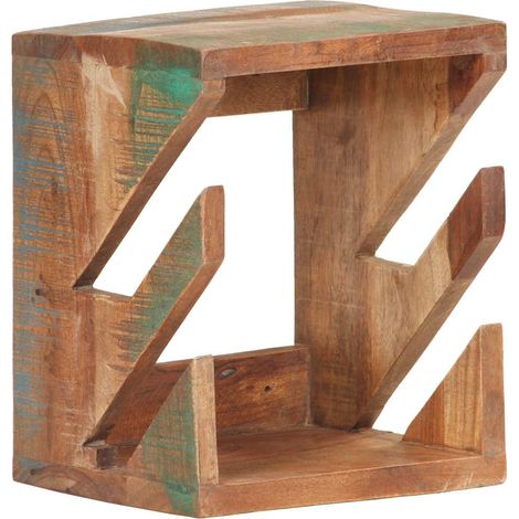 vidaXL Soporte para monopatín de pared madera reciclada 25x20x30 cm (1/5)