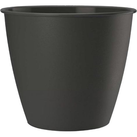 Vaso in plastica per azalea, 15 cm, antracite opaco (1/5)