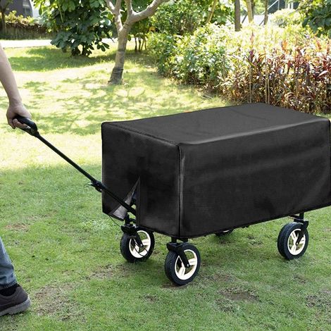 Housse de protection imperméable pour chariot de camping - Oxford 210D revêtu argent - 137x56x61cm avec cordon ajustable (1/5)
