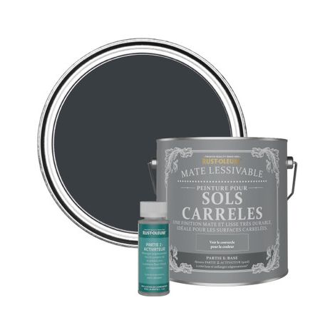 Peinture pour Sols Carrelés Mate Lessivable - Anthracite (RAL 7016) (1/3)
