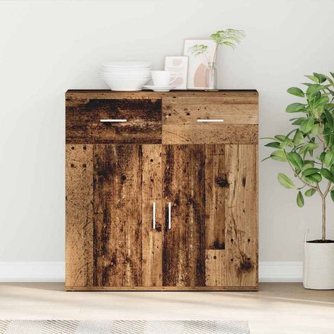 Sideboard mit Schubladen Altholz 78 x 38 x 80 cm Holzwerkstoff
