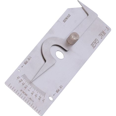 Jauge de soudage pour acier inoxydable simple, outil de mesure de soudure en pouces pour inspection et contre-dépouille (système britannique VWAC) (1/5)