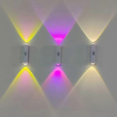 Applique murale LED avec détecteur de mouvement, base magnétique et design œil de chat - Éclairage sous meuble rechargeable par USB pour la maison ou le bureau, sans câblage nécessaire (1/5)