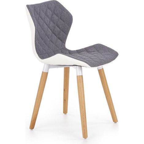 Chaise design scandinave gris et blanc Anders (1/5)