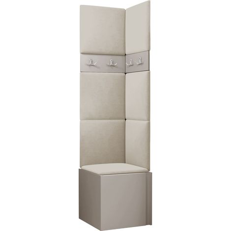 Conjunto para recibidor Pinis XXI, Manila 02, 186x42x46cm, Tapiz, Aglomerado laminado, Colocada, Montada en la pared