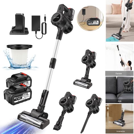 30000Pa Clean Aspirateur sans fil 6 IN 1 avec batterie au lithium Aspirateur à main 3600W + 2X 3.0AH Batterie