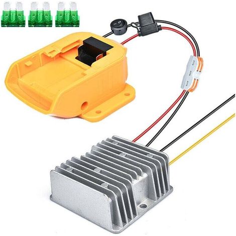 Dewalt 20V Max Battery DC Power Adapter, 20V to 12V Step Down Voltage Converter, 180W Power Inverter, Automatic Converter Regulator for Golf Cart MUMU (1/4)