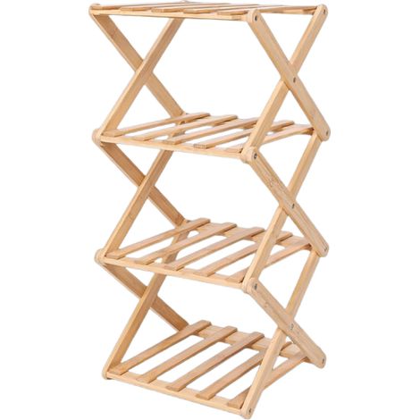 Étagère à chaussures verticale compacte, pliable et portable à 4 niveaux, sans installation, idéale pour les couloirs, les chambres, les coins de salon et les petits espaces (4 niveaux). (1/5)